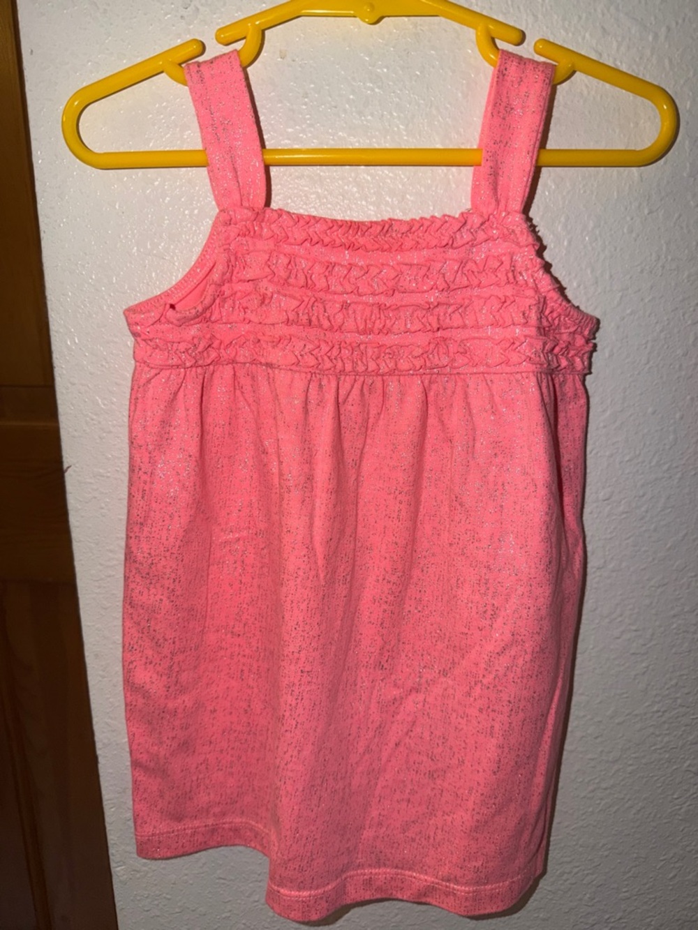 jumping beans Pink Tank Top with Ruffle Bodice